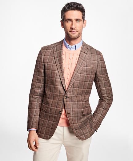 Brooks Brothers Regent Fit Brown Plaid Sport Coat