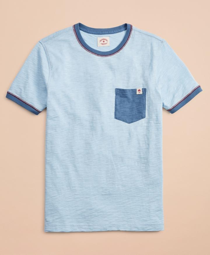 Brooks Brothers Men's Slub Cotton Jersey Contrast T-shirt