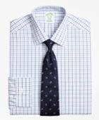 Brooks Brothers Men's Non-iron Extra Slim Fit Hairline Framed Check Dress Shirt