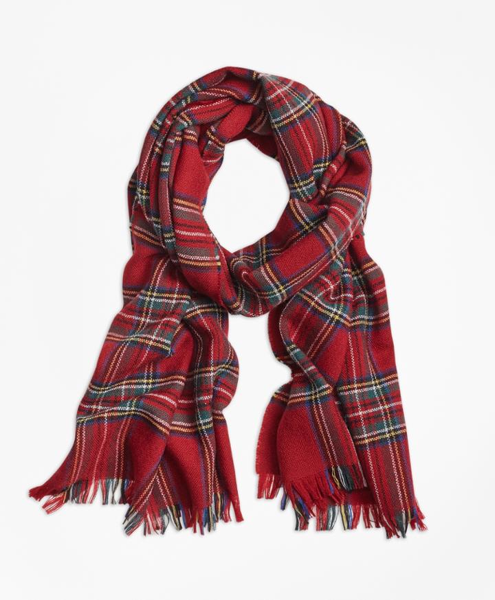 Brooks Brothers Women's Tartan Wool Scarf