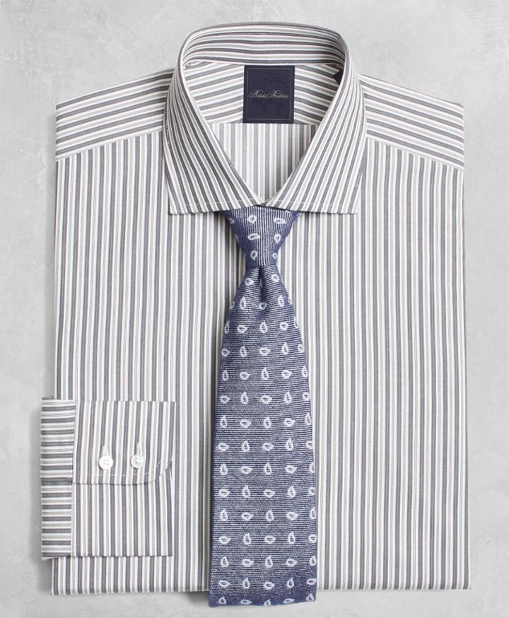 Brooks Brothers Men's Golden Fleece Extra Slim Fit Slim-fit Dress Shirt, English Collar Alternating-split-stripe