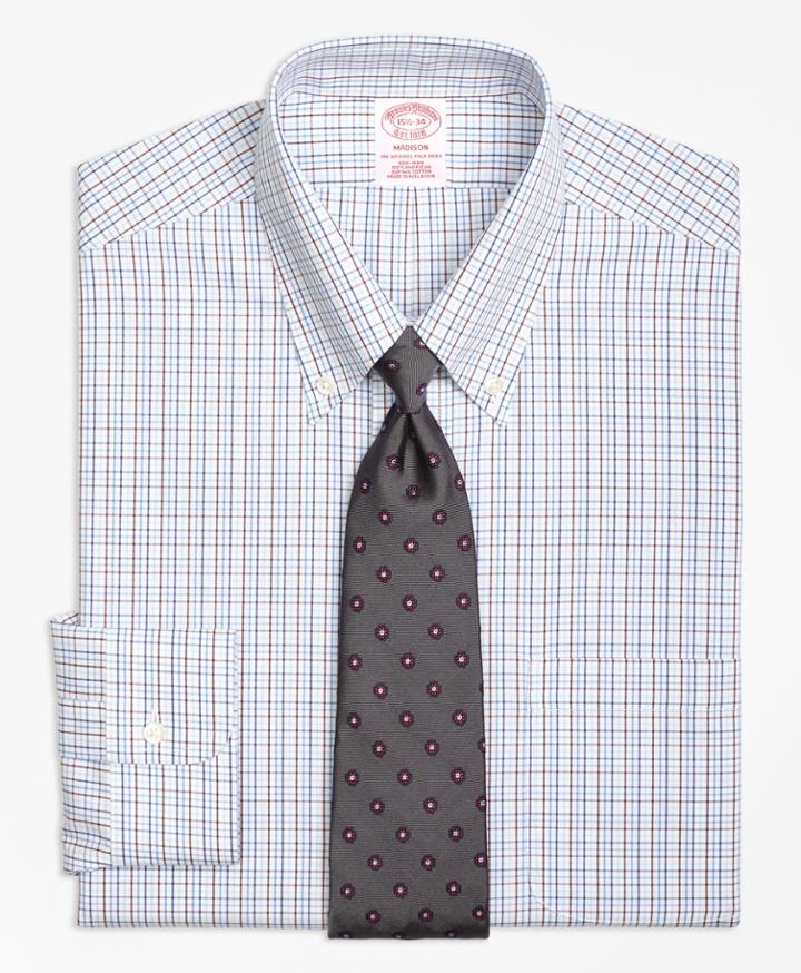Brooks Brothers Regular Fit Classic-fit Dress Shirt, Non-iron Triple Tattersall