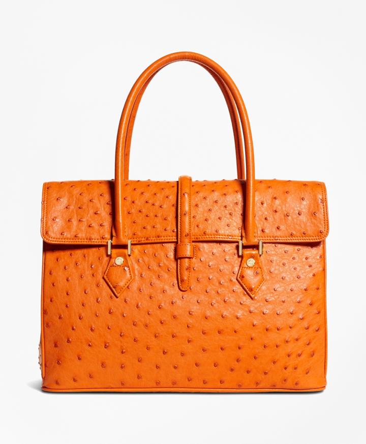 Brooks Brothers Women's Ostrich Large Satchel