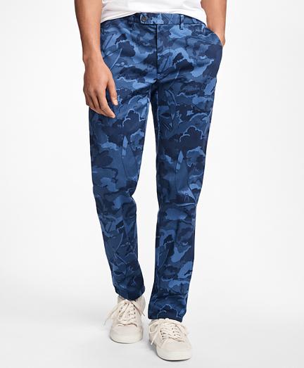 Brooks Brothers Slim-fit Camo-print Stretch-cotton Chinos