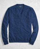 Brooks Brothers Men's Golden Fleece 3-d Knit Cashmere V-neck Sweater
