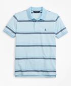 Brooks Brothers Men's Original Fit Cotton And Linen Horizontal Stripe Polo Shirt