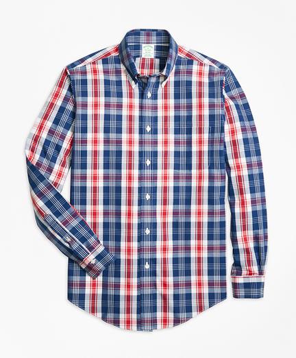 Brooks Brothers Non-iron Milano Fit Bold Plaid Sport Shirt