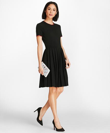 Brooks Brothers Pleated Sweater Dress
