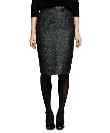 Brooks Brothers Metallic Pencil Skirt