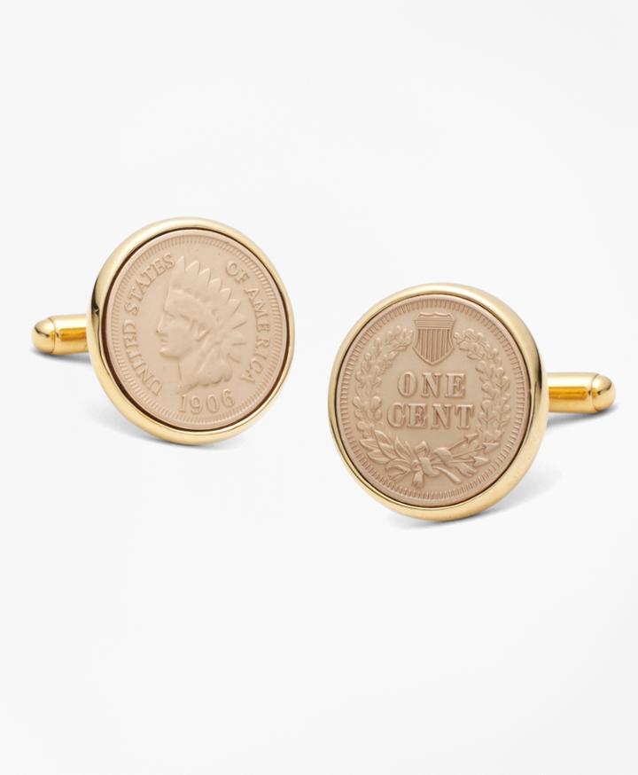 Brooks Brothers Men's Replica Indian Head Penny Cuff Links