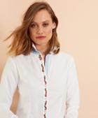 Brooks Brothers Floral-embroidered Supima Cotton Oxford Shirt