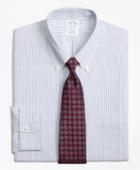 Brooks Brothers Men's Non-iron Slim Fit Pinstripe Dress Shirt