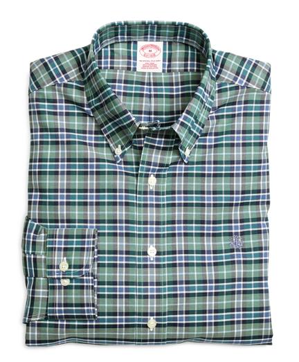 Brooks Brothers Non-iron Regular Fit Green Sport Shirt