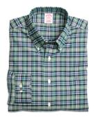 Brooks Brothers Non-iron Regular Fit Green Sport Shirt