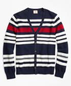 Brooks Brothers Striped Pique Cardigan