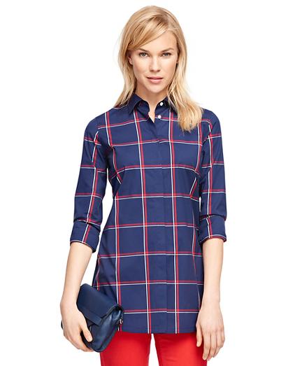 Brooks Brothers Cotton Windowpane Tunic