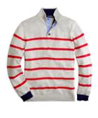 Brooks Brothers Supima Cotton Stripe Mockneck Sweater