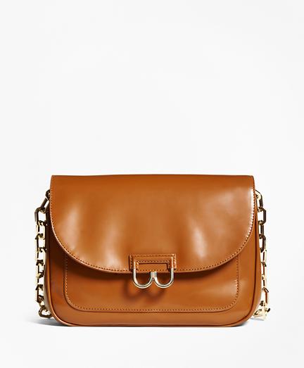 Brooks Brothers Babe Glazed Leather Shoulder Bag