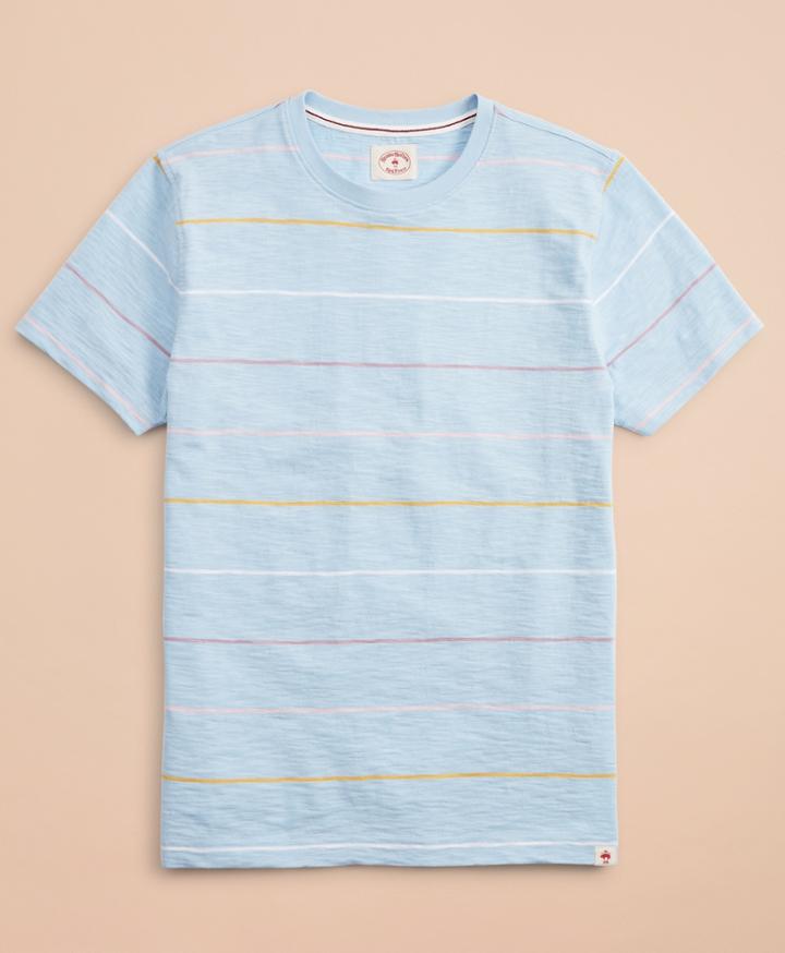 Brooks Brothers Men's Striped Slub Cotton Jersey T-shirt