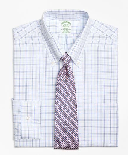 Brooks Brothers Non-iron Milano Fit Alternating Twin Tattersall Dress Shirt