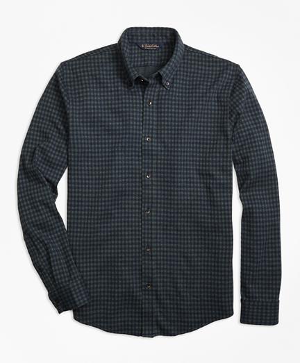 Brooks Brothers Knit Gingham Button-down Shirt
