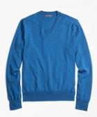Brooks Brothers Brookstech Merino Wool V-neck Sweater