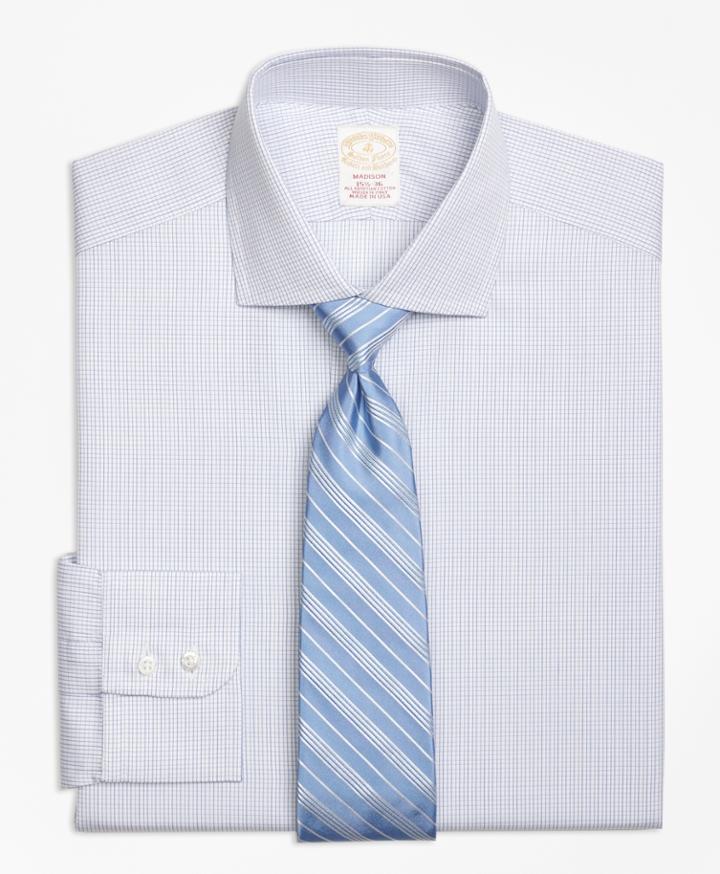 Brooks Brothers Men's Golden Fleece Regular Fit Sidewheeler Check Dress Shirt