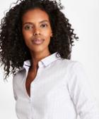 Brooks Brothers Non-iron Tailored-fit Windowpane Stretch-cotton Poplin Shirt