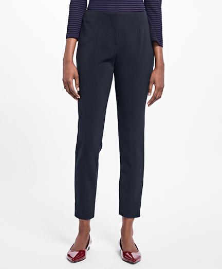 Brooks Brothers Slim Cropped Crepe Satin Pants