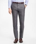 Brooks Brothers Men's Regent Fit Grey Plaid Trousers