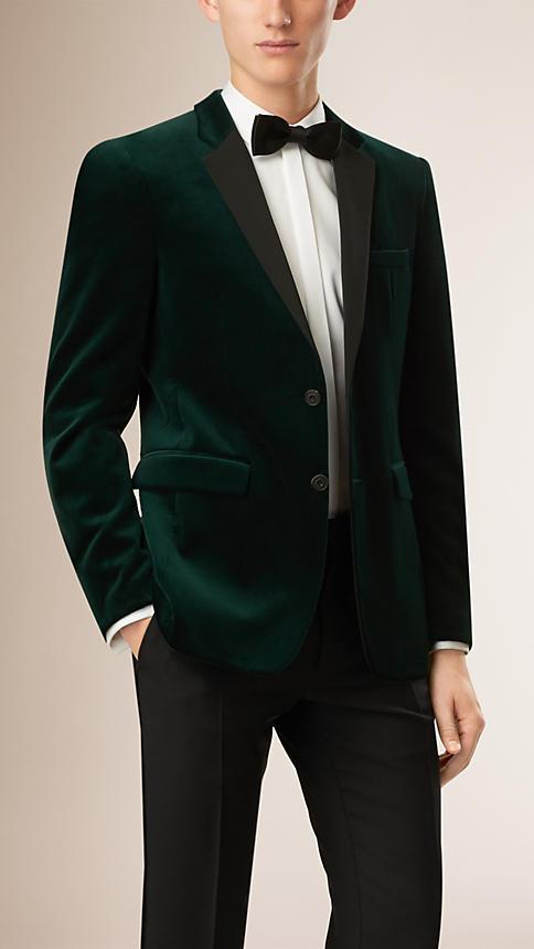 Burberry Slim Fit Velvet Evening Jacket