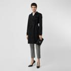 Burberry Burberry Kensington Fit Cotton Gabardine Trench Coat, Size: 00, Black