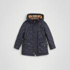 Burberry Burberry Childrens Diamond Quilted Hooded Jacket, Size: 3y, Blue