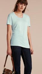 Burberry Scoop Neck Lyocell T-shirt