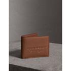 Burberry Burberry Textured Leather Bifold Wallet, Brown