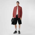 Burberry Burberry Small Scale Check Stretch Cotton Shirt, Red