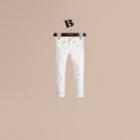 Burberry Burberry Skinny Fit Cotton Blend Jeans, Size: 10y, White