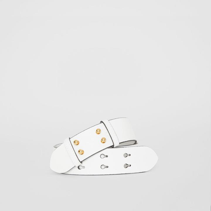 Burberry Burberry The Large Belt Bag Grainy Leather Belt, White