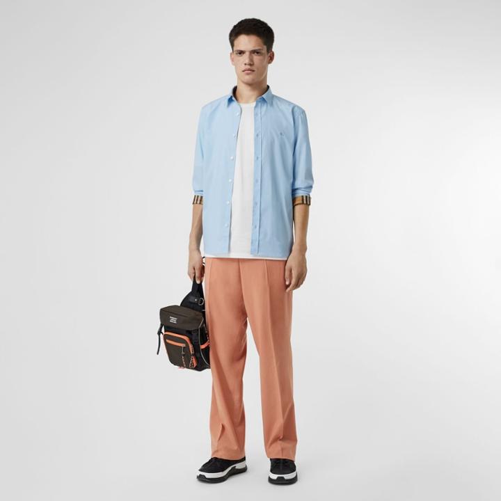 Burberry Burberry Stretch Cotton Poplin Shirt, Size: Xl