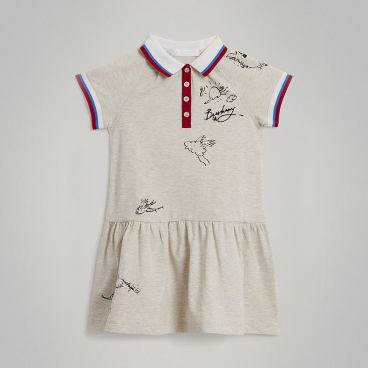 Burberry Burberry Stretch Cotton Polo Dress, Size: 8y
