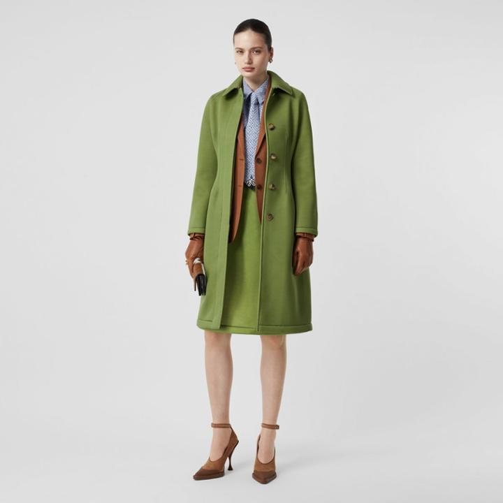 Burberry Burberry Double-faced Neoprene Skirt, Size: 02, Green