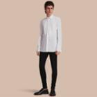 Burberry Burberry Cotton Shirt With Pintuck And Macram Trim Bib, Size: 15, White
