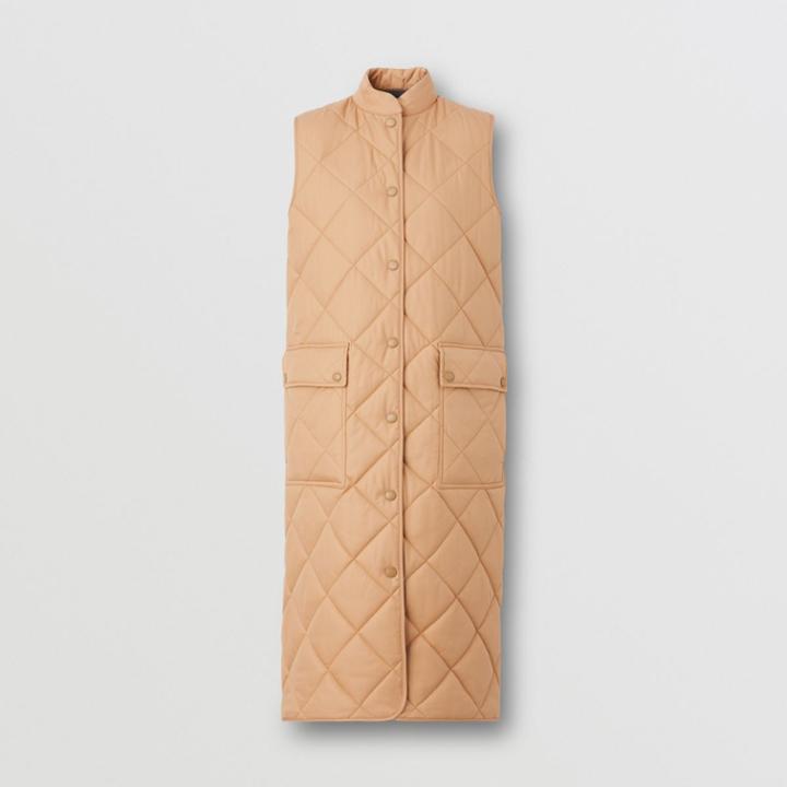 Burberry Burberry Diamond Quilted Cotton Gabardine Gilet, Size: Xs