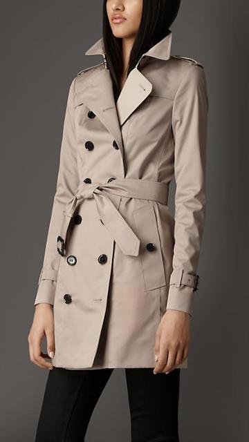 Burberry Mid-length Double Sateen Trench Coat
