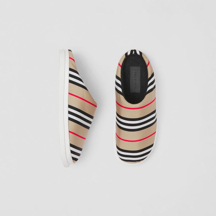 Burberry Burberry Icon Stripe Nylon Slippers, Size: 35