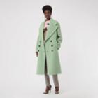 Burberry Burberry Double-faced Wool Alpaca Blend Cocoon Coat, Size: 04, Green