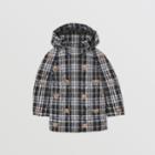 Burberry Burberry Childrens Detachable Hood Thomas Bear Print Check Coat, Size: 3y