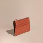 Burberry Burberry London Leather Zip-top Card Case, Orange