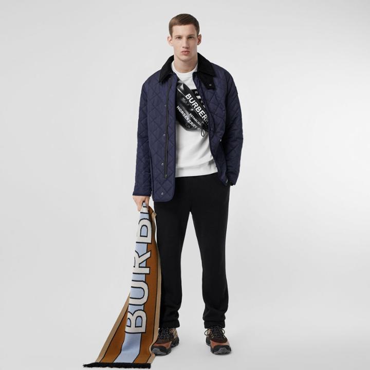 Burberry Burberry Diamond Quilted Thermoregulated Barn Jacket, Size: 38, Blue
