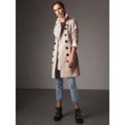 Burberry Burberry Sandringham Fit Cashmere Trench Coat, Size: 04, Beige